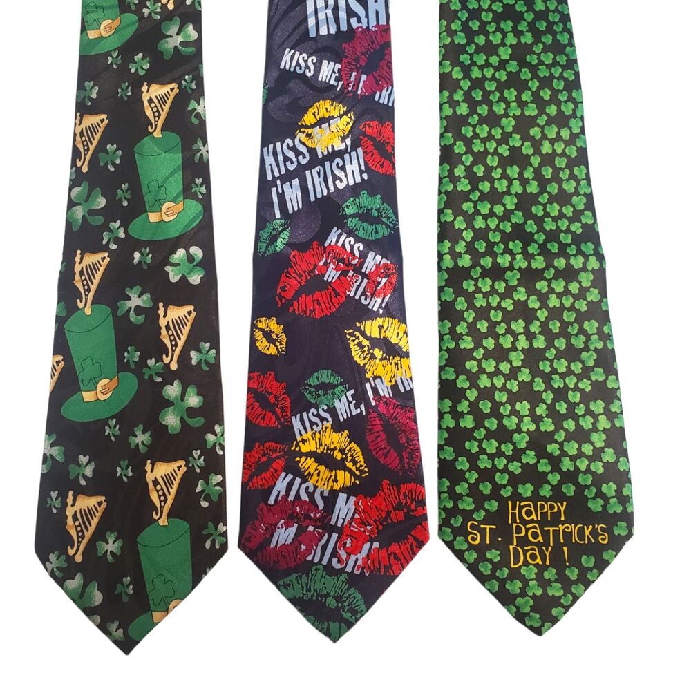 St. Patrick's Day Ties #44 - Lot of 3 Novelty Neckties NWT Going out of Business